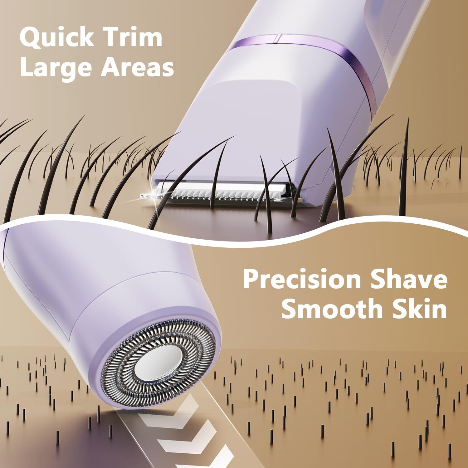 Virelle facial and body shaver delivers smooth results with ceramic blades for versatile use.