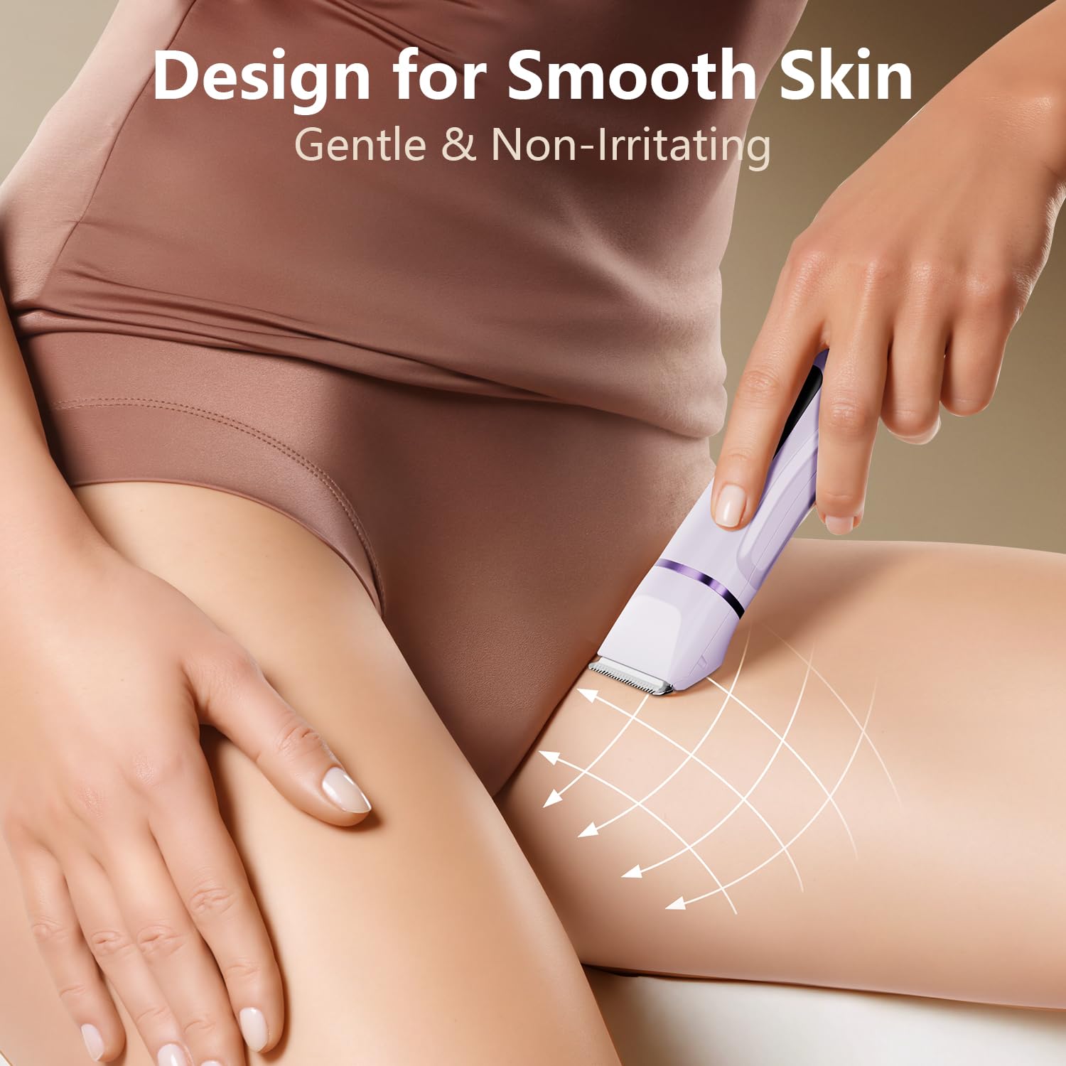 Virelle removable head and cleaning brush simplify quick maintenance and hygiene.