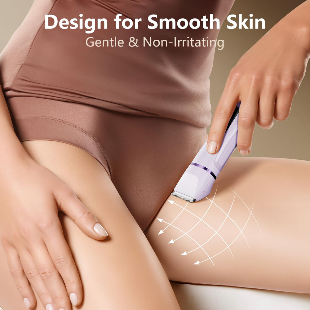 Virelle removable head and cleaning brush simplify quick maintenance and hygiene.