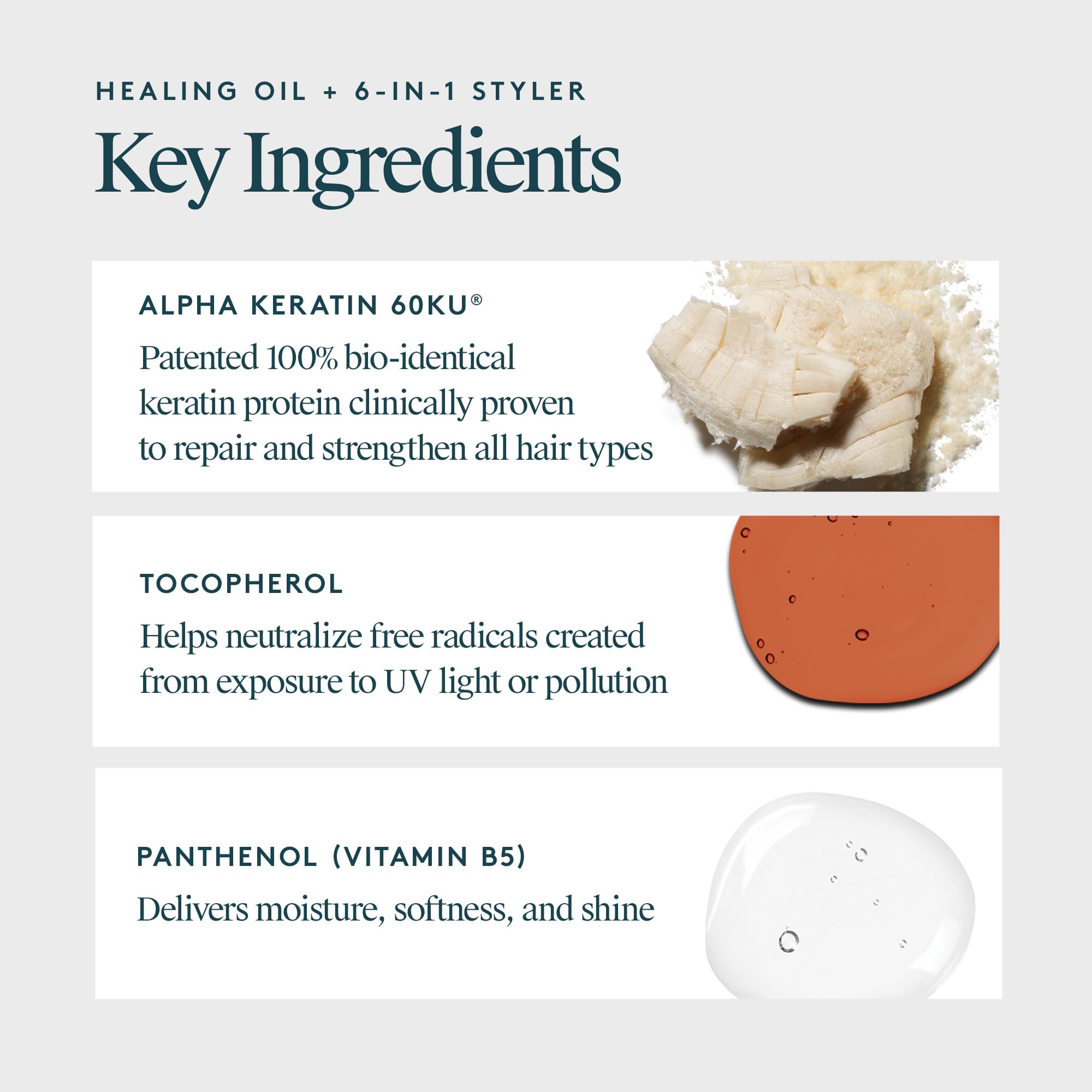 VIRTUE 6-in-1 Styler shows heat protection while shaping waves or sleek finishes