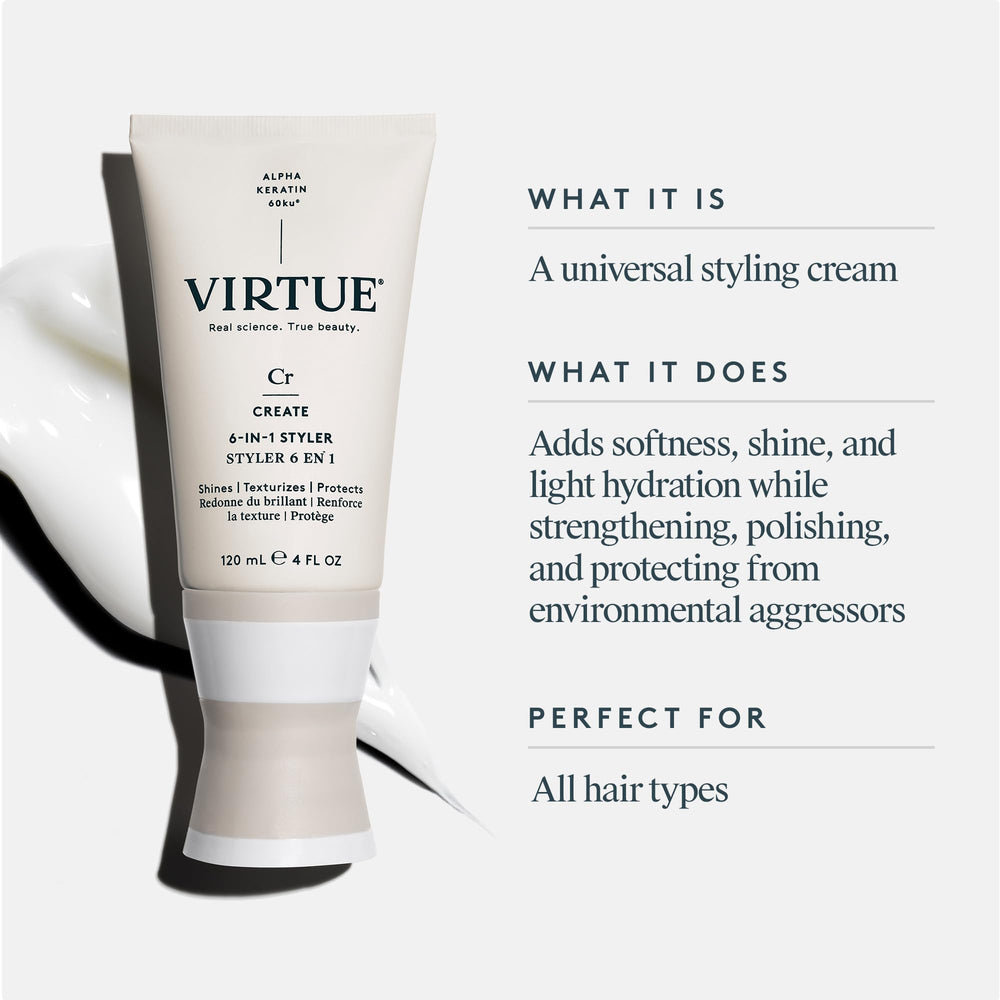 Virtue 6-in-1 Styler safe for color-treated hair across all types