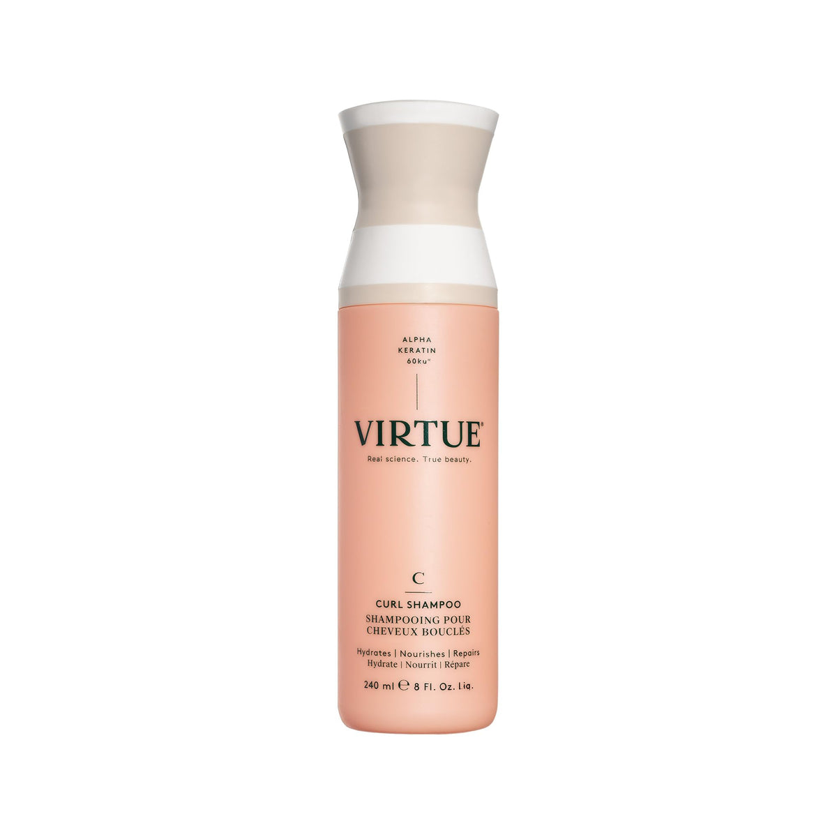 VIRTUE Curl Shampoo creamy lather for hydrating curl cleansing