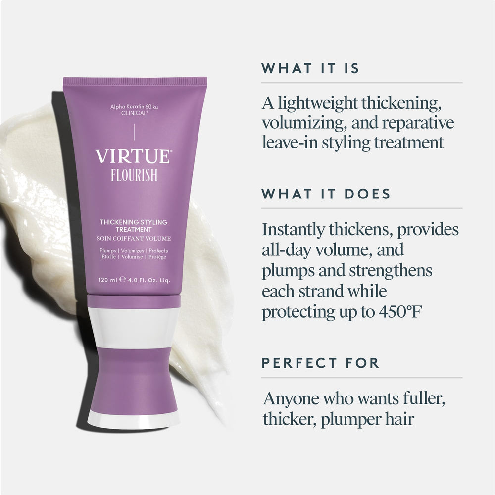VIRTUE Flourish texture swirl reveals airy soufflé like cream for fine hair