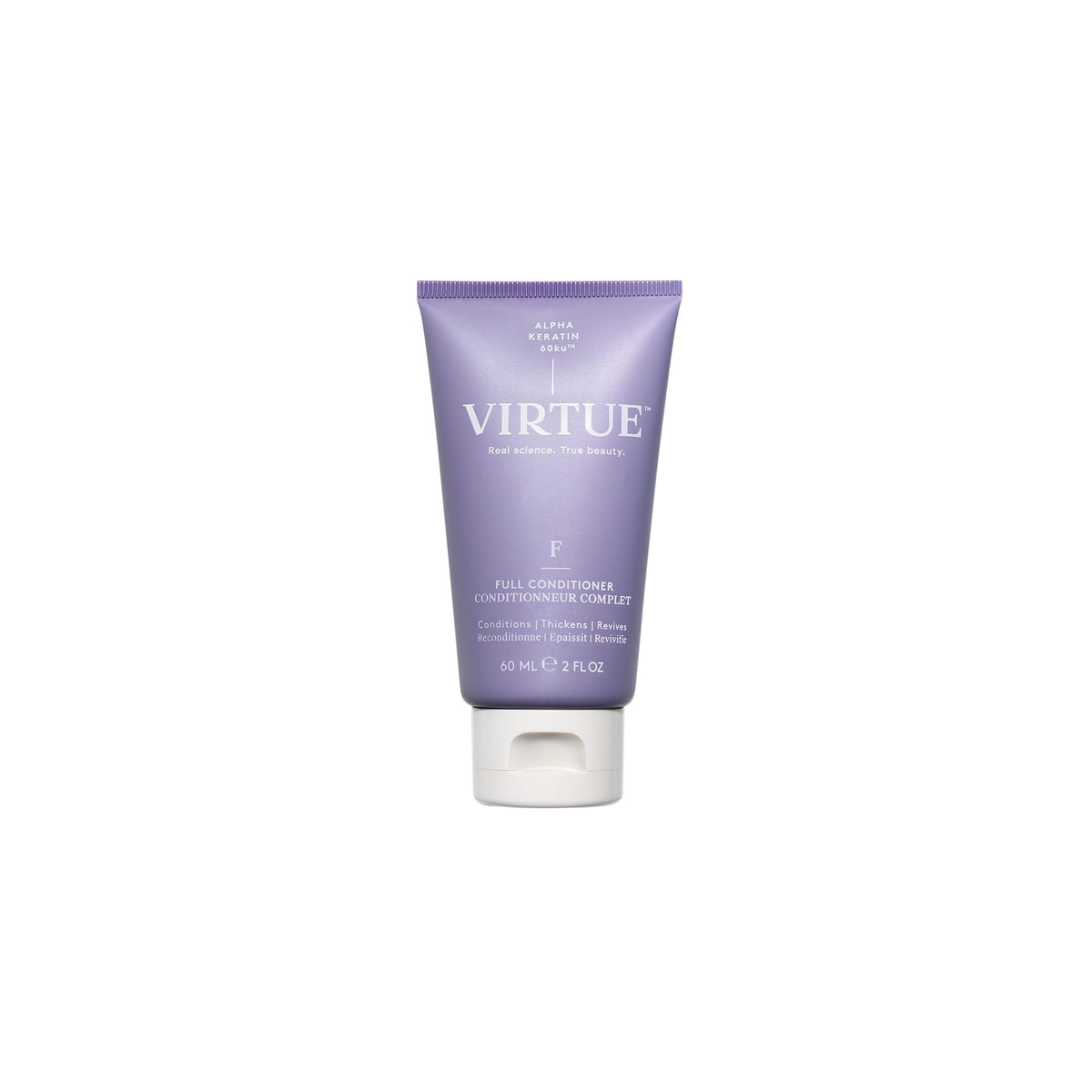 VIRTUE Full Volumizing Conditioner bottle shows lift and moisture for fuller hair