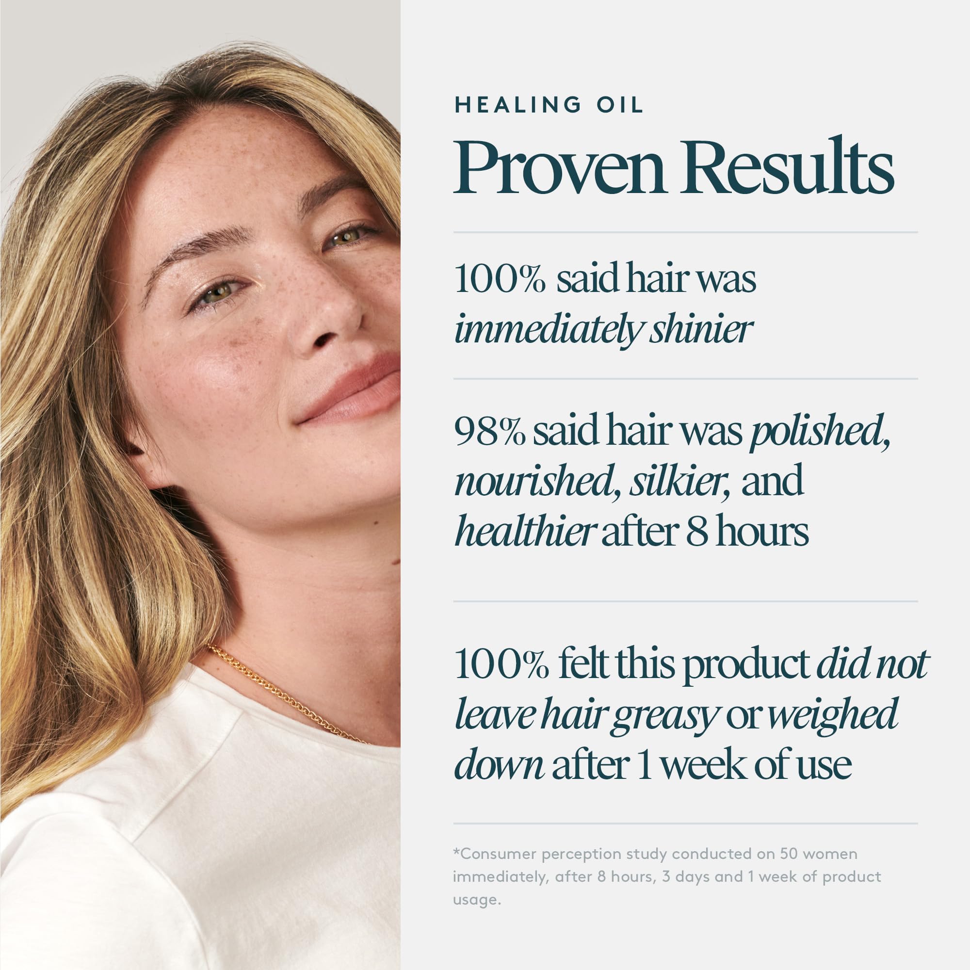 VIRTUE Healing Hair Oil color-safe formula keeps tinted hair vibrant.