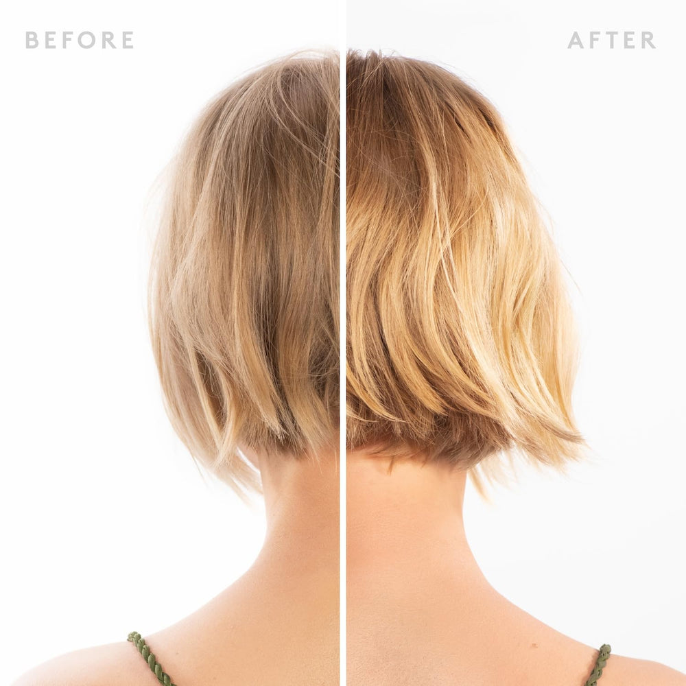 VIRTUE Scalp Remedy color-safe label indicating color-treated hair compatibility