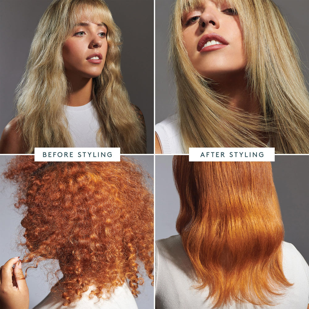 VIRTUE Smooth Frizz Block lightweight-formula delivers non-sticky, alcohol-free protection.