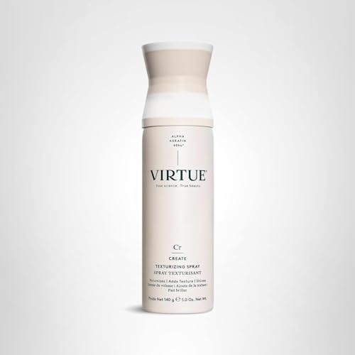 VIRTUE Texturizing Spray before after demonstrates texture and volume transformation