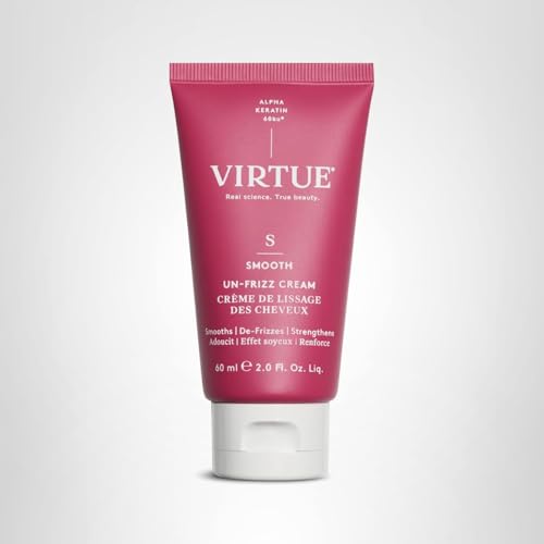 Virtue Un-Frizz Cream on a humidity test demonstrates lasting frizz reduction.