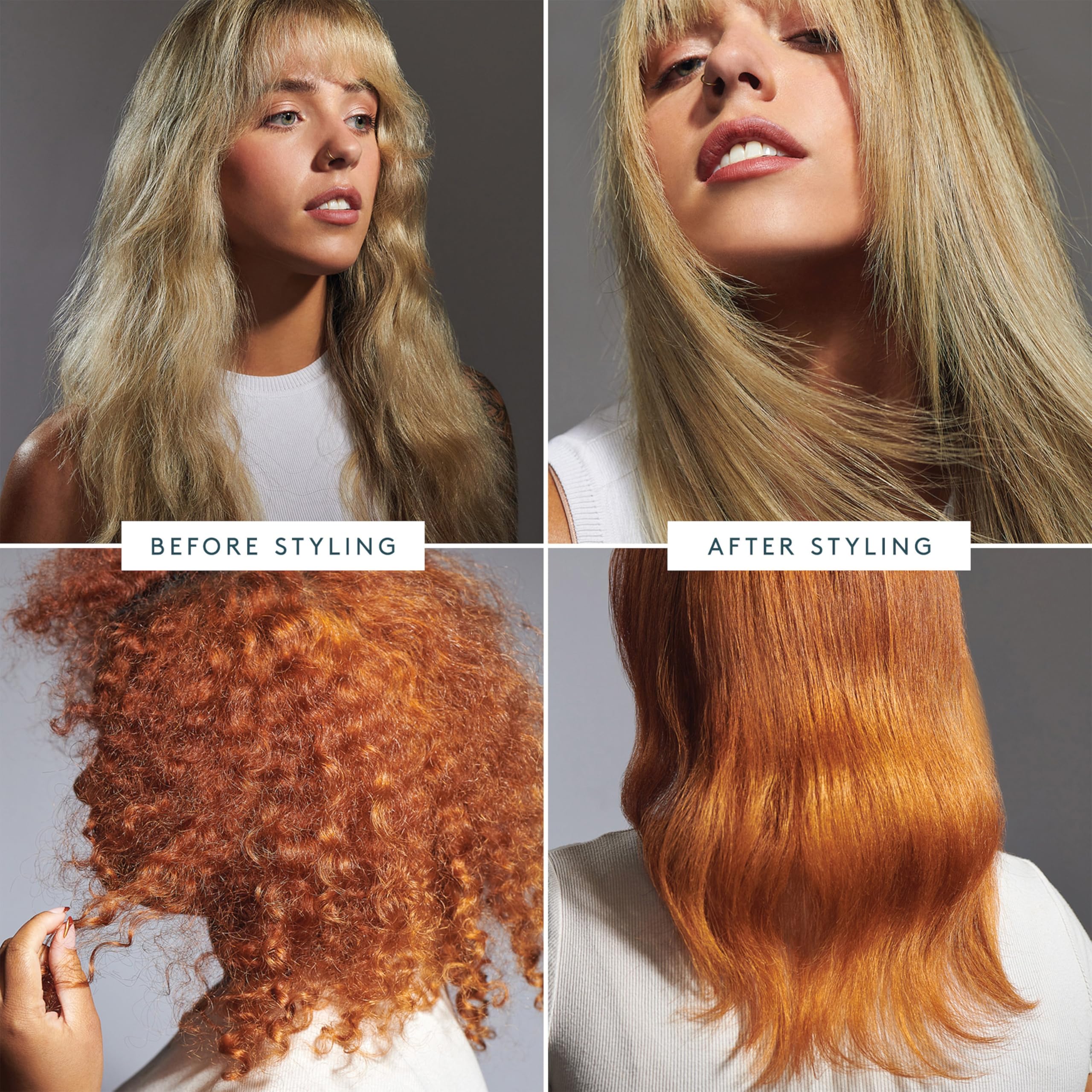 Virtue Un-Frizz leave-in cream applied on damp hair without heaviness.