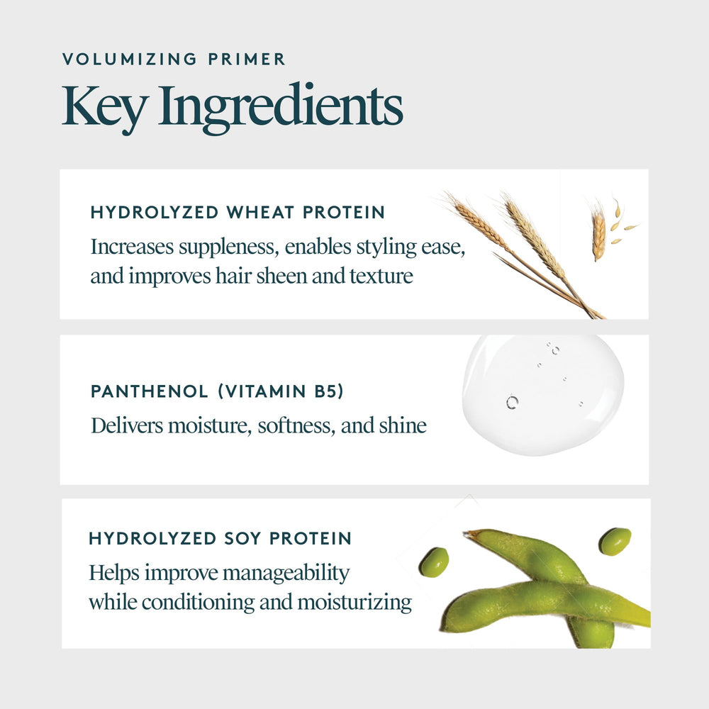 Virtue Volumizing Hair Primer Spray mist applies evenly to prime your style.