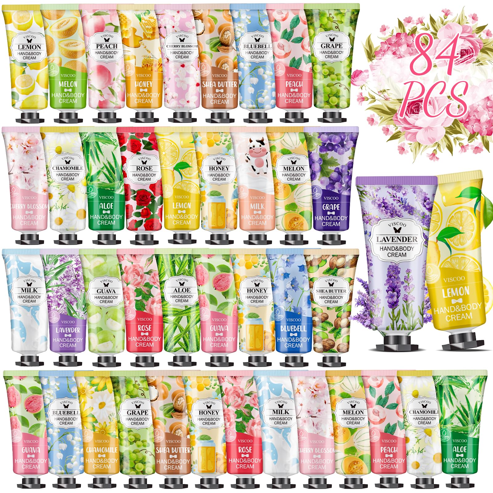 Viscoo 84-pack hand cream gifts set packaging for bulk gifting