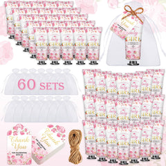 VISCOO baby shower hand cream 60pcs set, ideal for guest favors at parties.