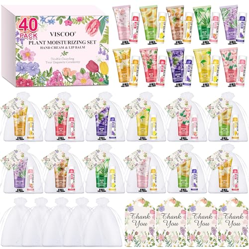 VISCOO bulk hand cream 40-pack with diverse flavors for guest gifts and favors