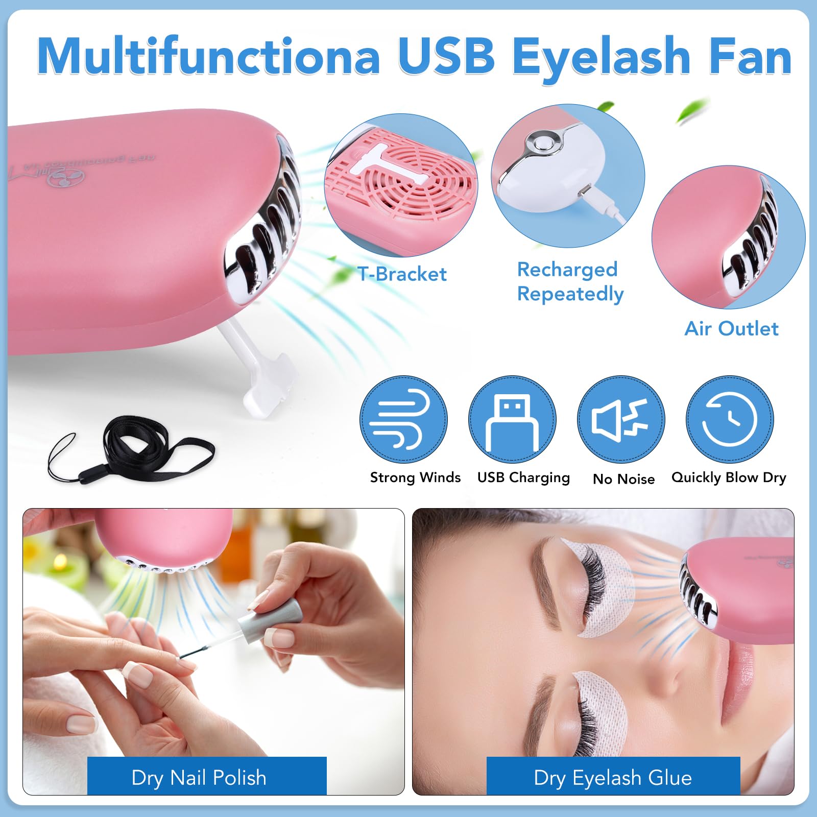 Viscoo lash extension kit lash fan enabling fast, precise glue application during practice.