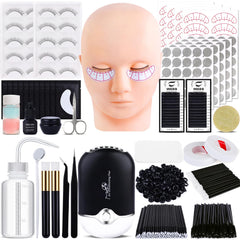 VISCOO eyelash extension kit mannequin head for realistic practice and precise grafting basics.