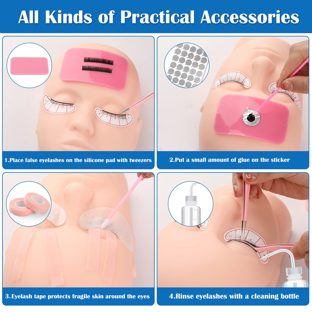 Viscoo silicone pad provides reusable, non-slip surface for steady lash placements.