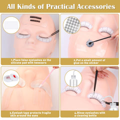 VISCOO silicone pad provides a reusable surface for safe eyelash practice.