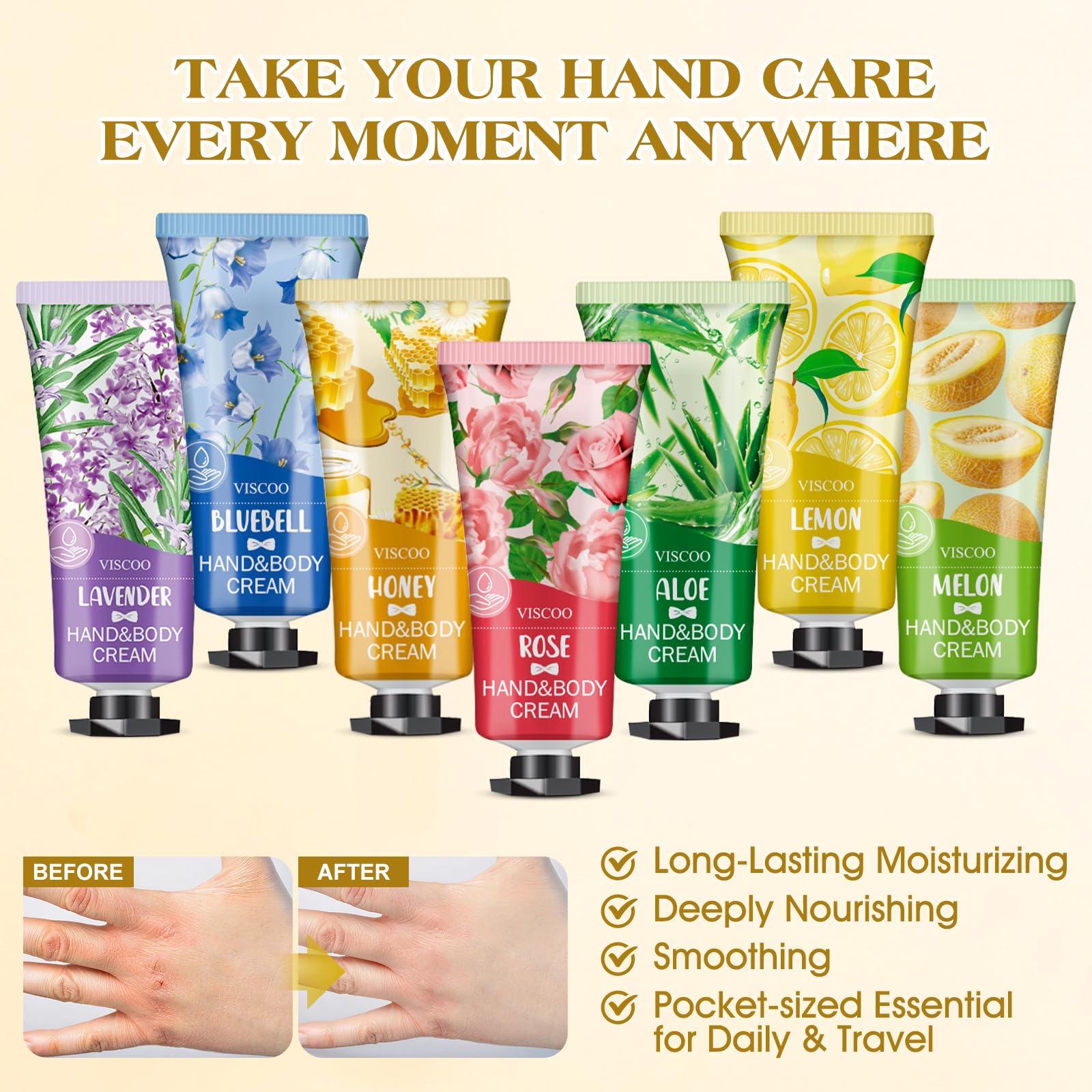 Viscoo lavender fragrance hand cream tube for calming routines