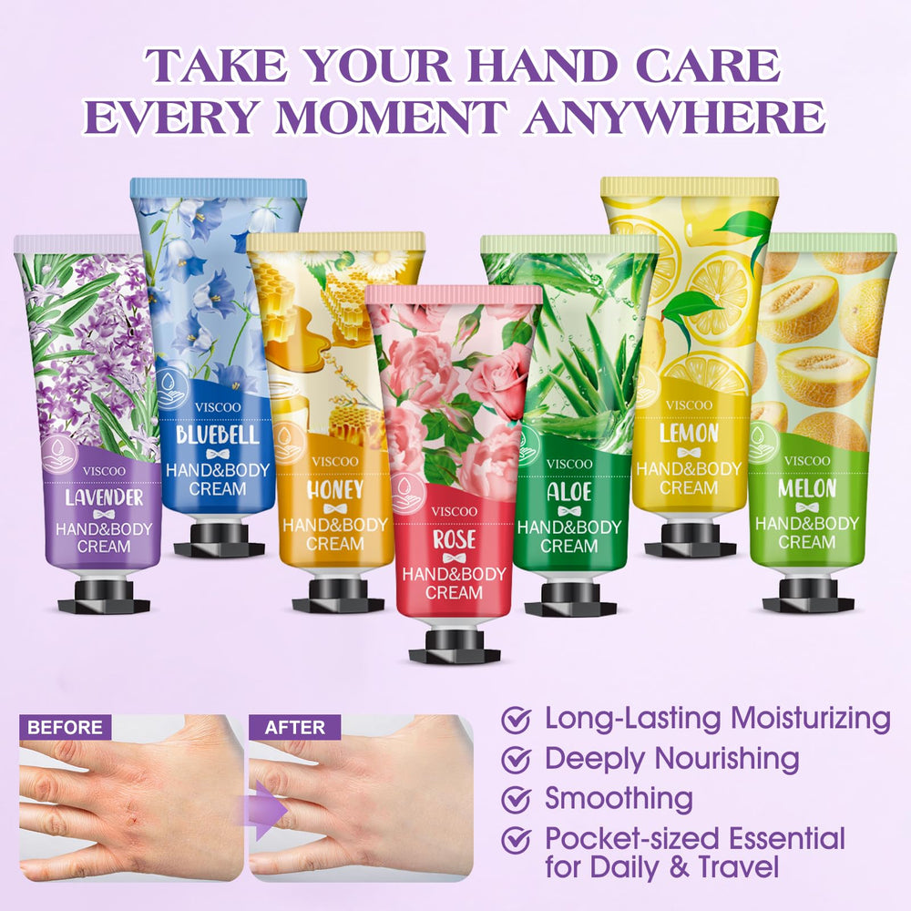 VISCOO mini travel-size hand cream ideal for on-the-go hydration.