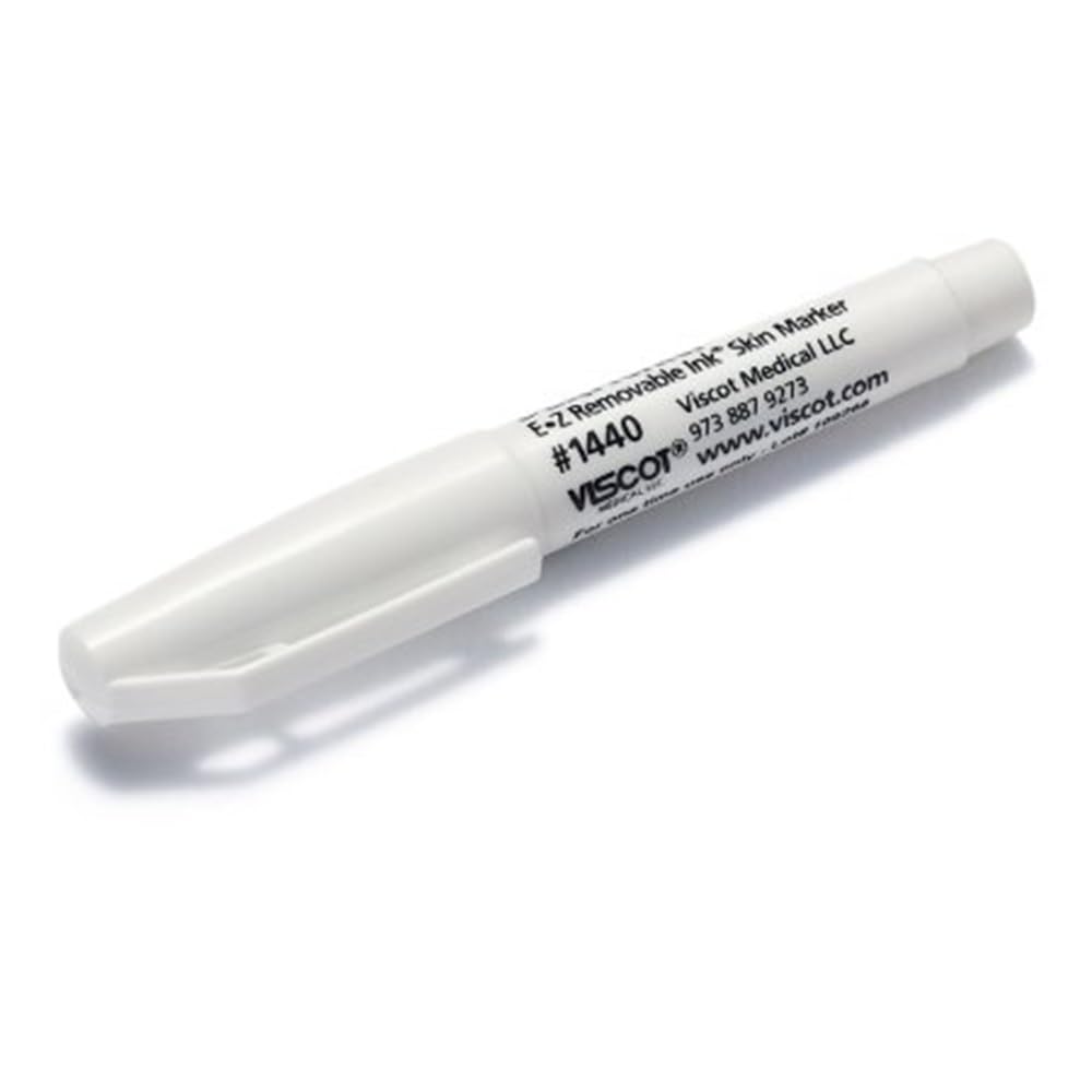 Viscot 1440-30 mini regular-tip white marker container for precise piercing site planning