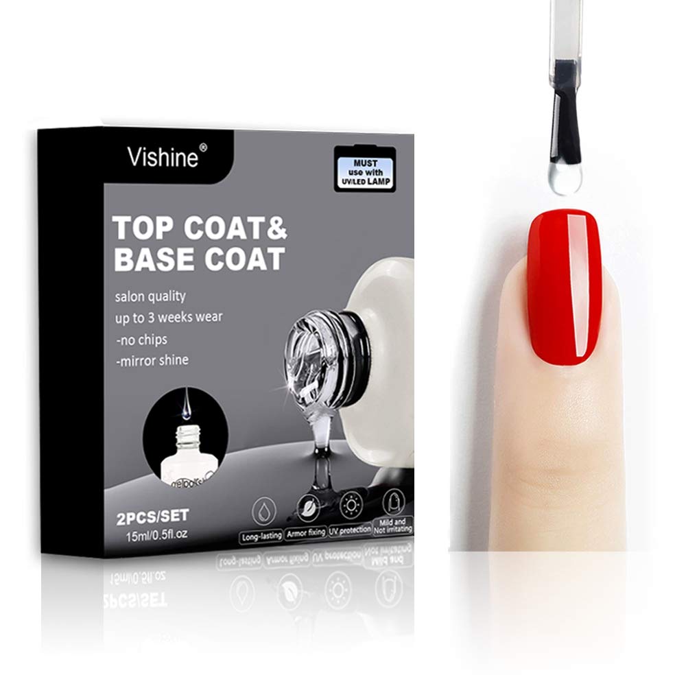 Vishine base coat brush close-up applying smooth base for even surface