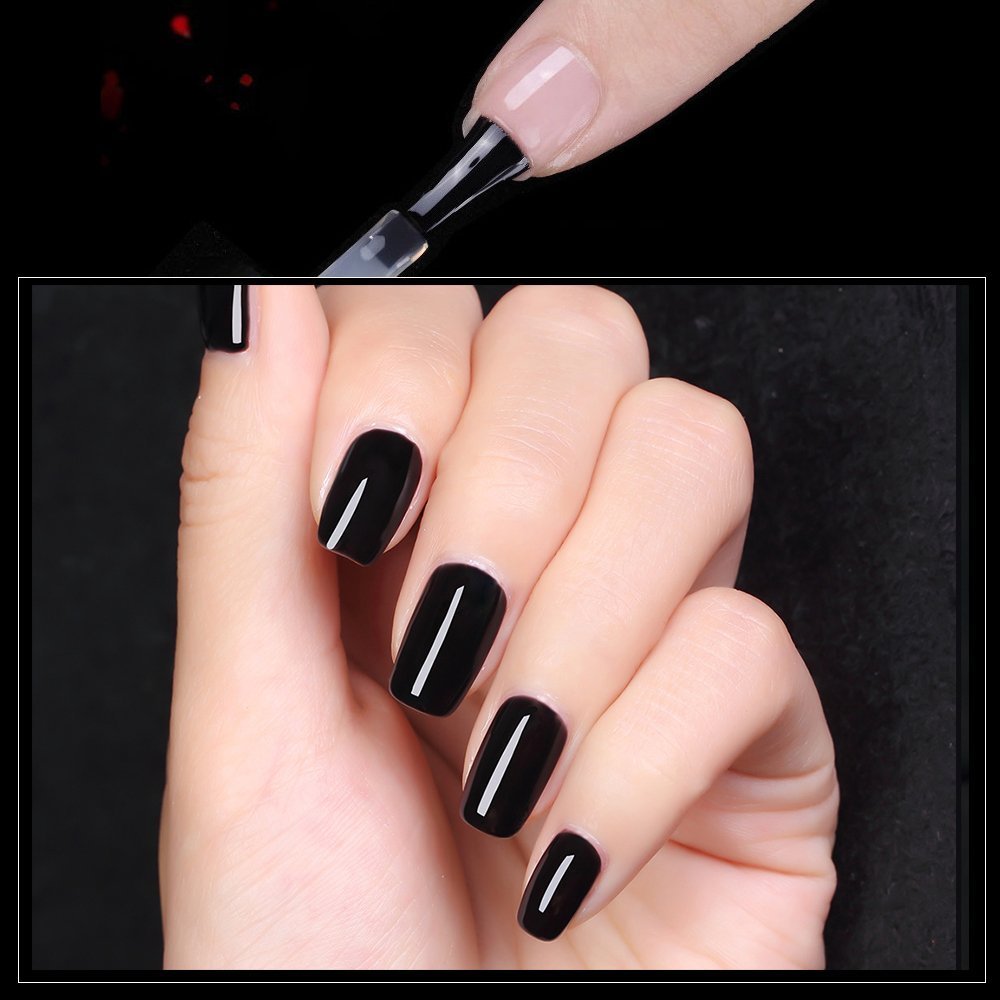 Vishine nail application base coat image showing even coverage