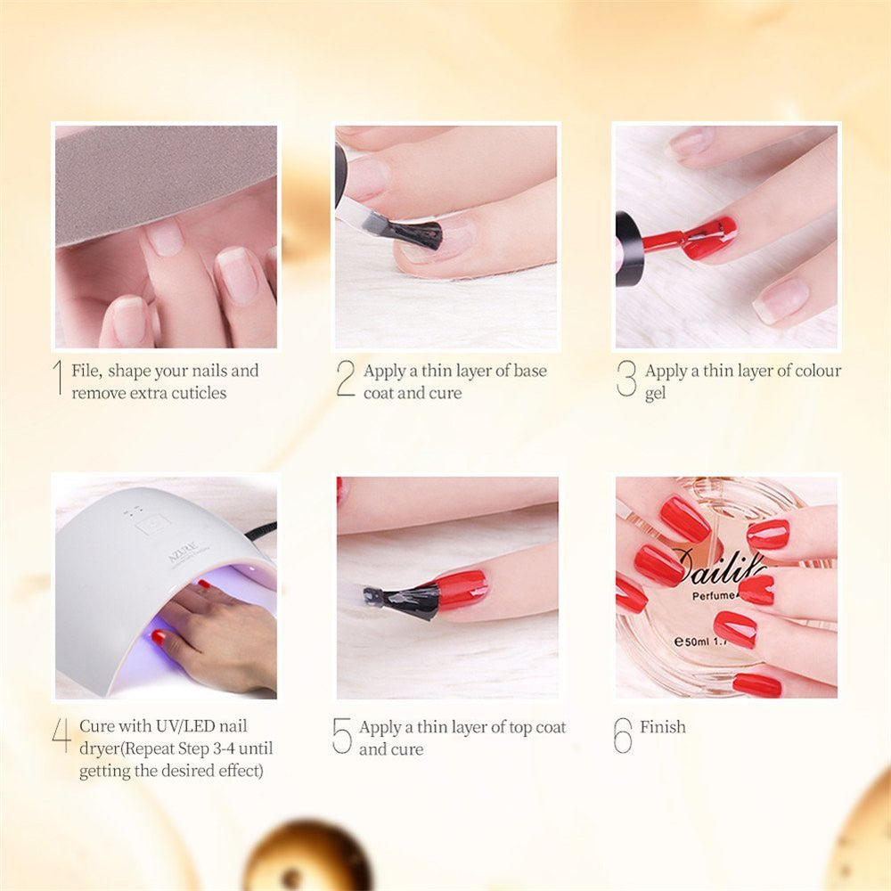 Vishine nails after application show shine and smooth surface