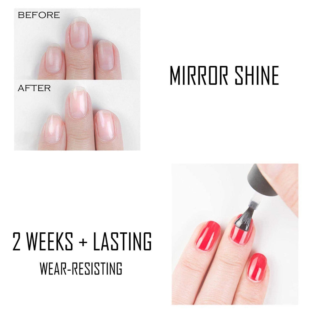 Vishine top coat 15ml bottle close-up for brilliant shine and color protection