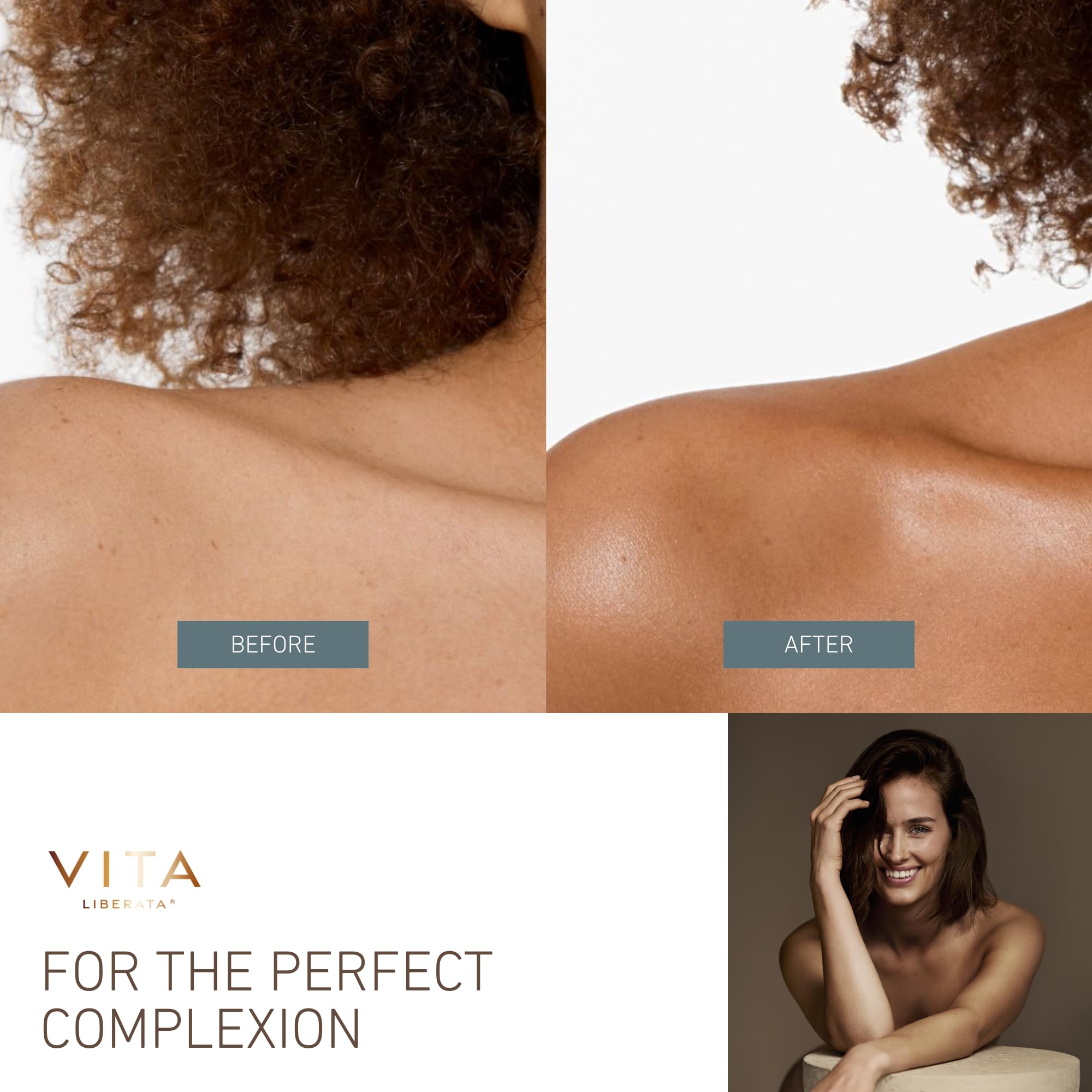 Vita Liberata Body Blur Dark close-up highlights smooth, even texture for flawless coverage.