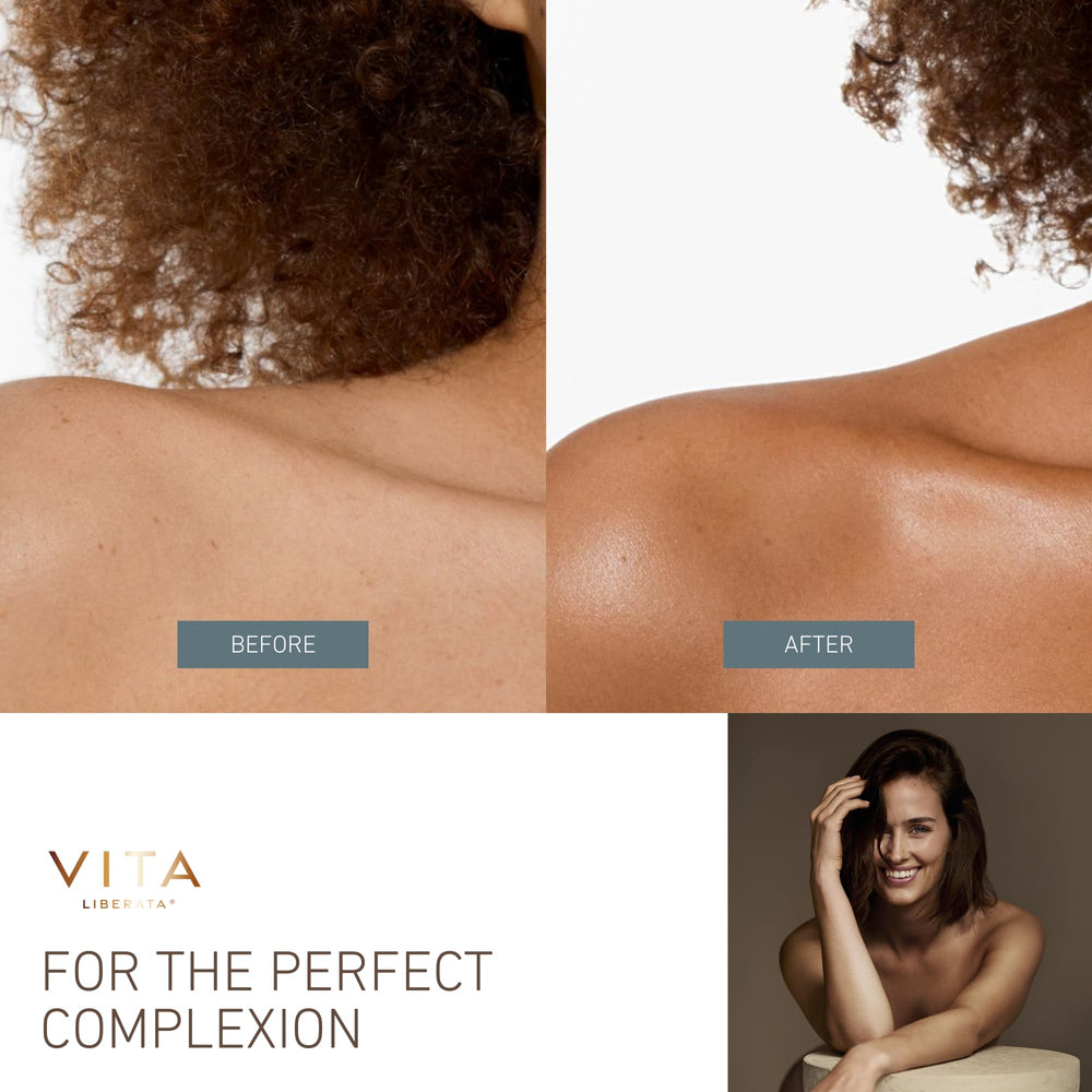 Vita Liberata Body Blur Dark close-up highlights smooth, even texture for flawless coverage.