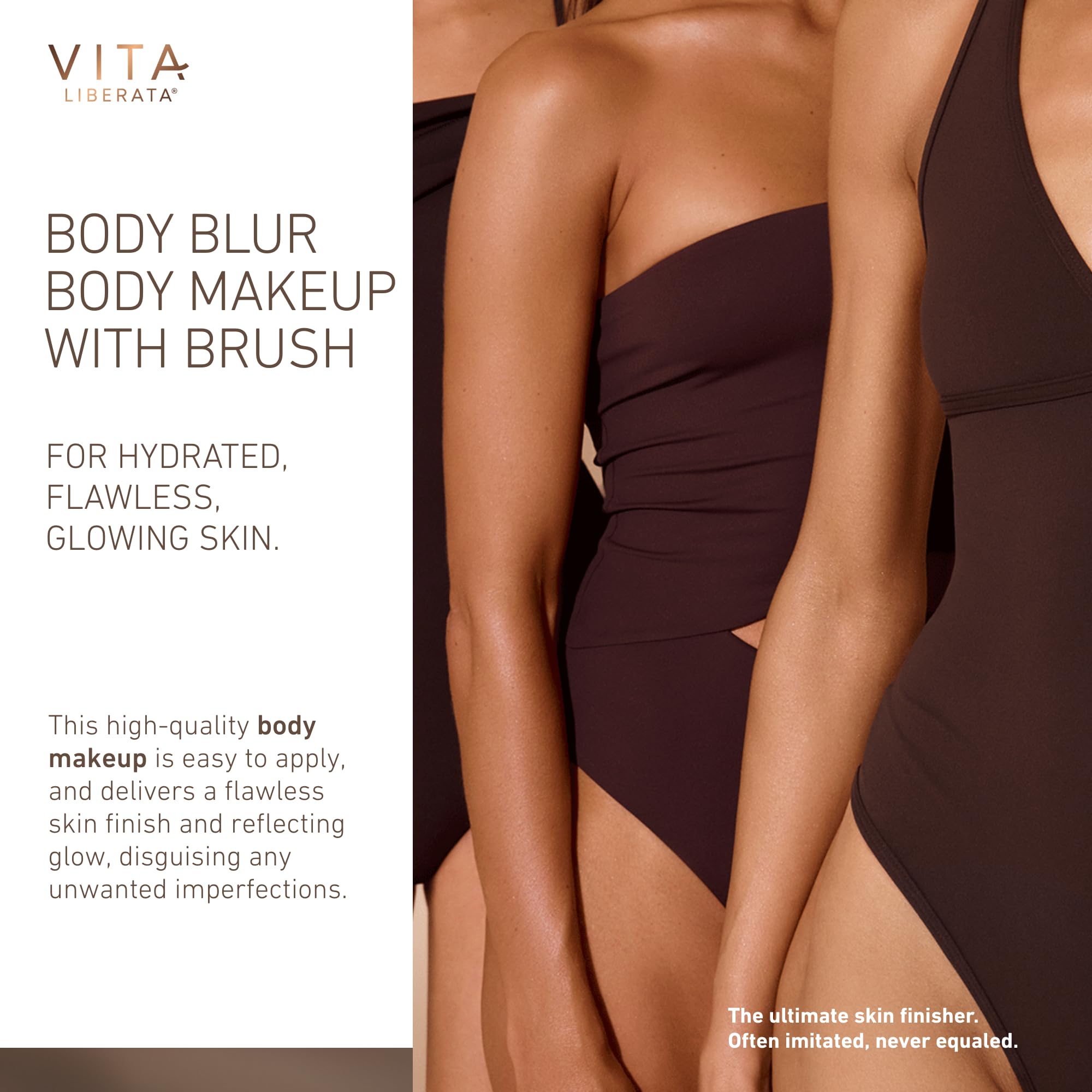 Vita Liberata Body Blur swatches on skin reveal natural glow and even coverage