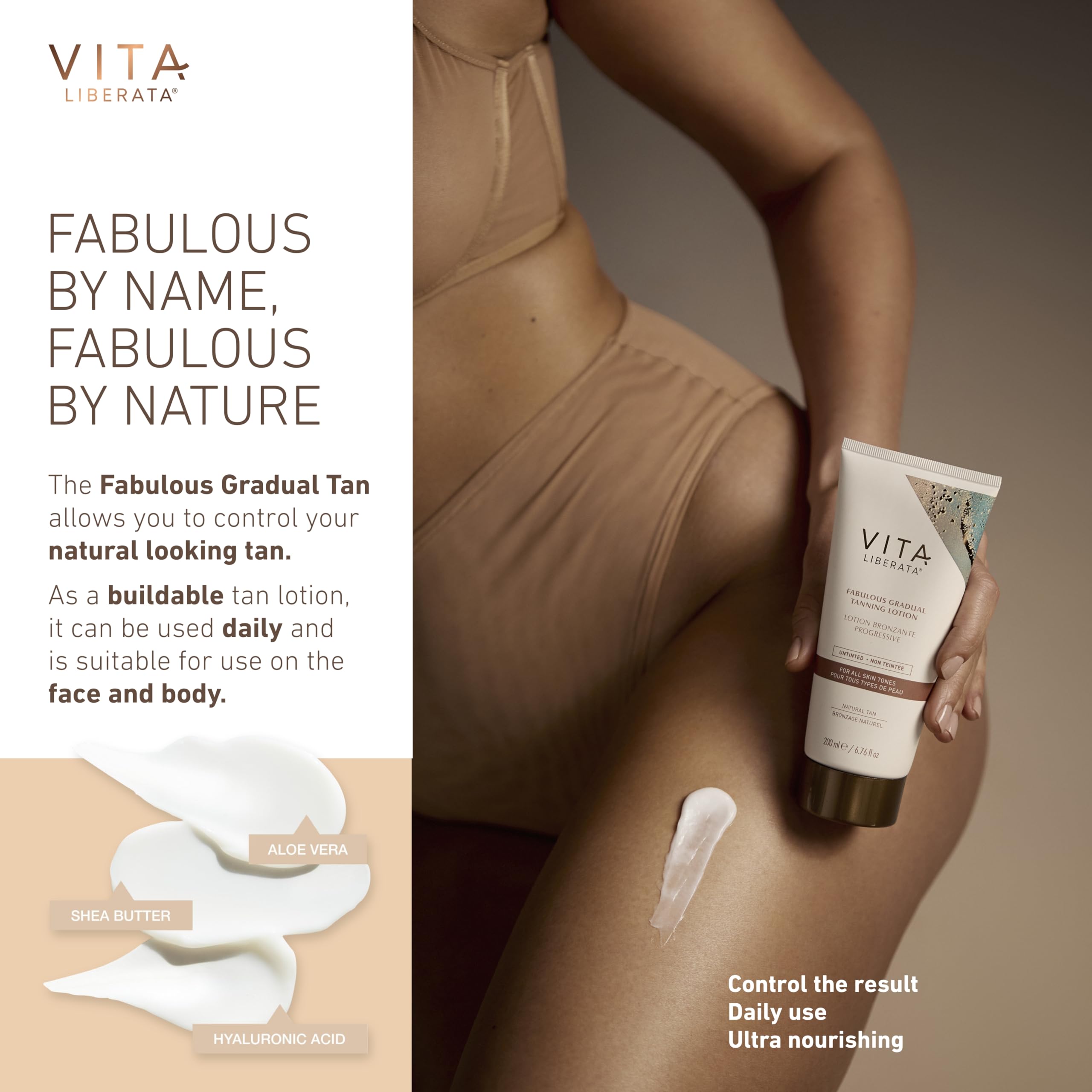Vita Liberata Fabulous Gradual Tanning Lotion mitt-use enables controlled, streak-free tanning with minimal transfer.
