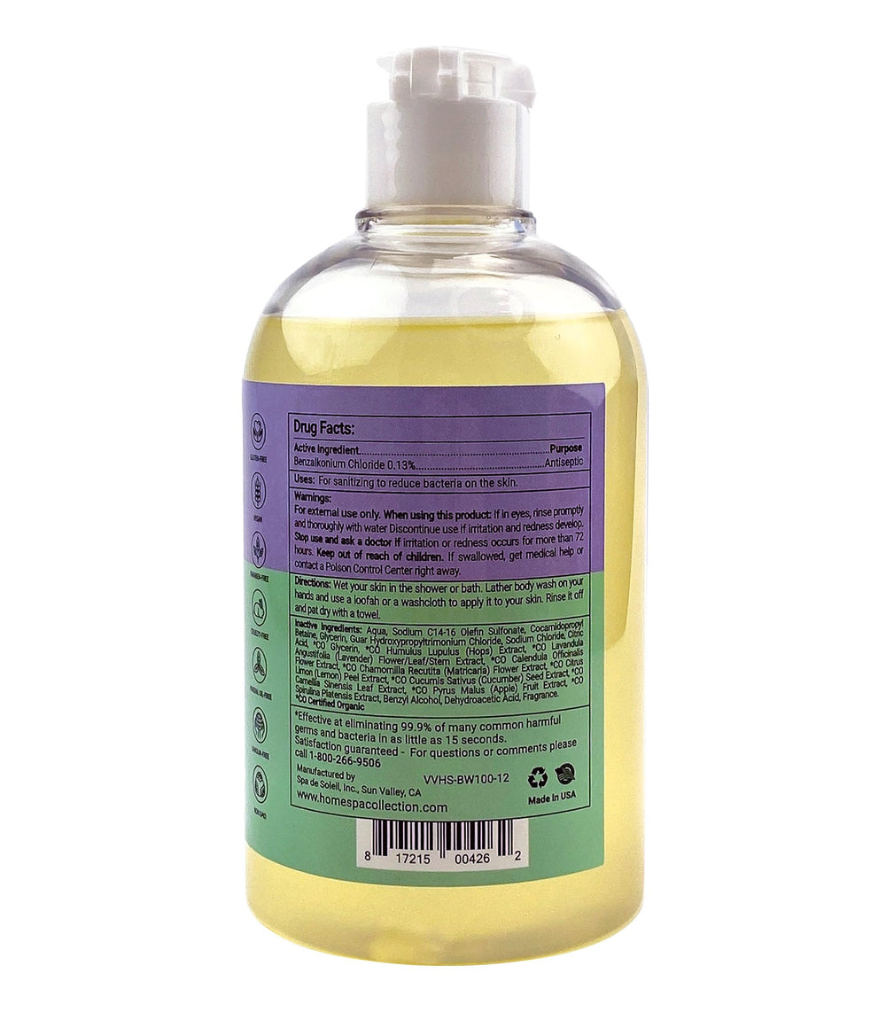 VITA VIE antibacterial body wash kids-safe-label emphasizes gentle care for the whole family.