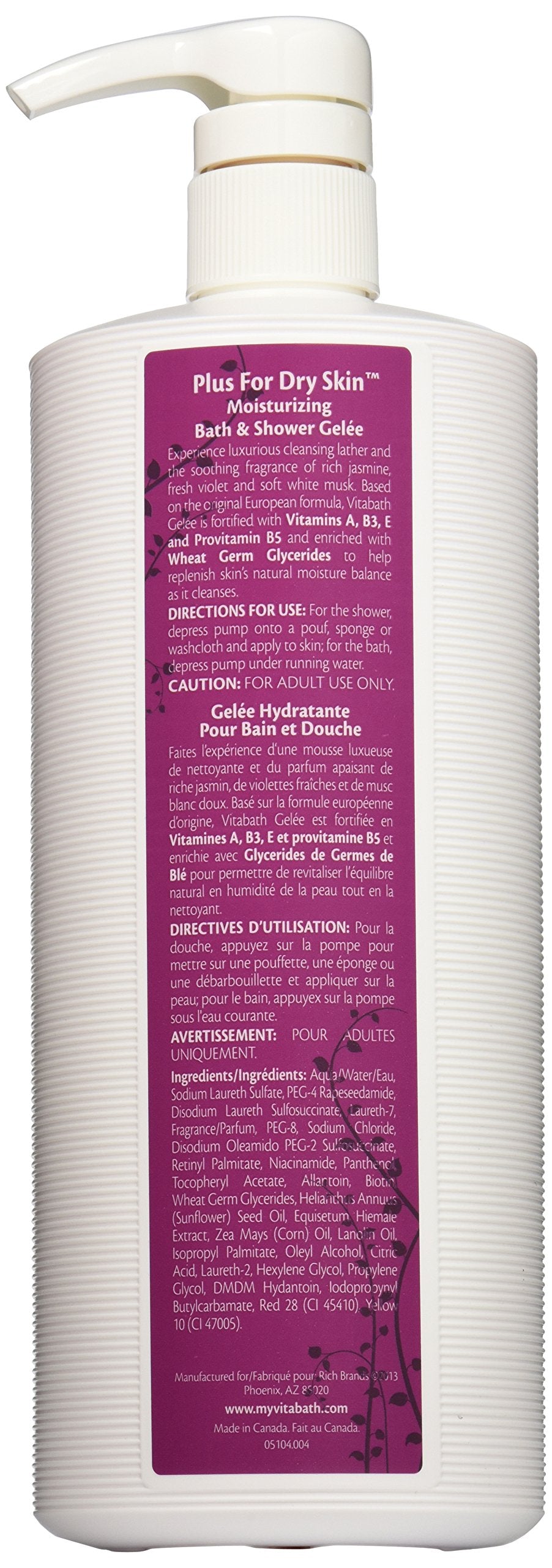 Vitabath Gelee creamy bath-time lather for dry skin.