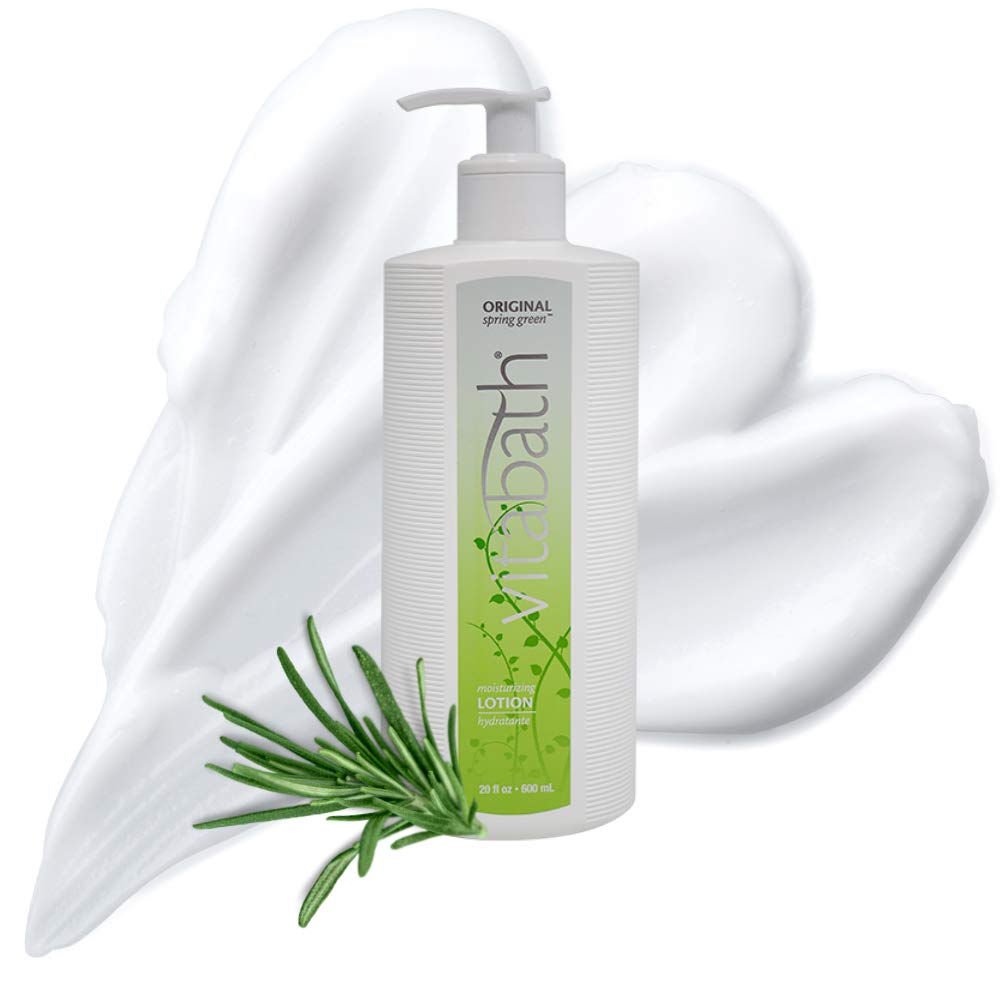 Vitabath Original Spring Green aloe-shea moisturizer nourishes skin for velvety softness.