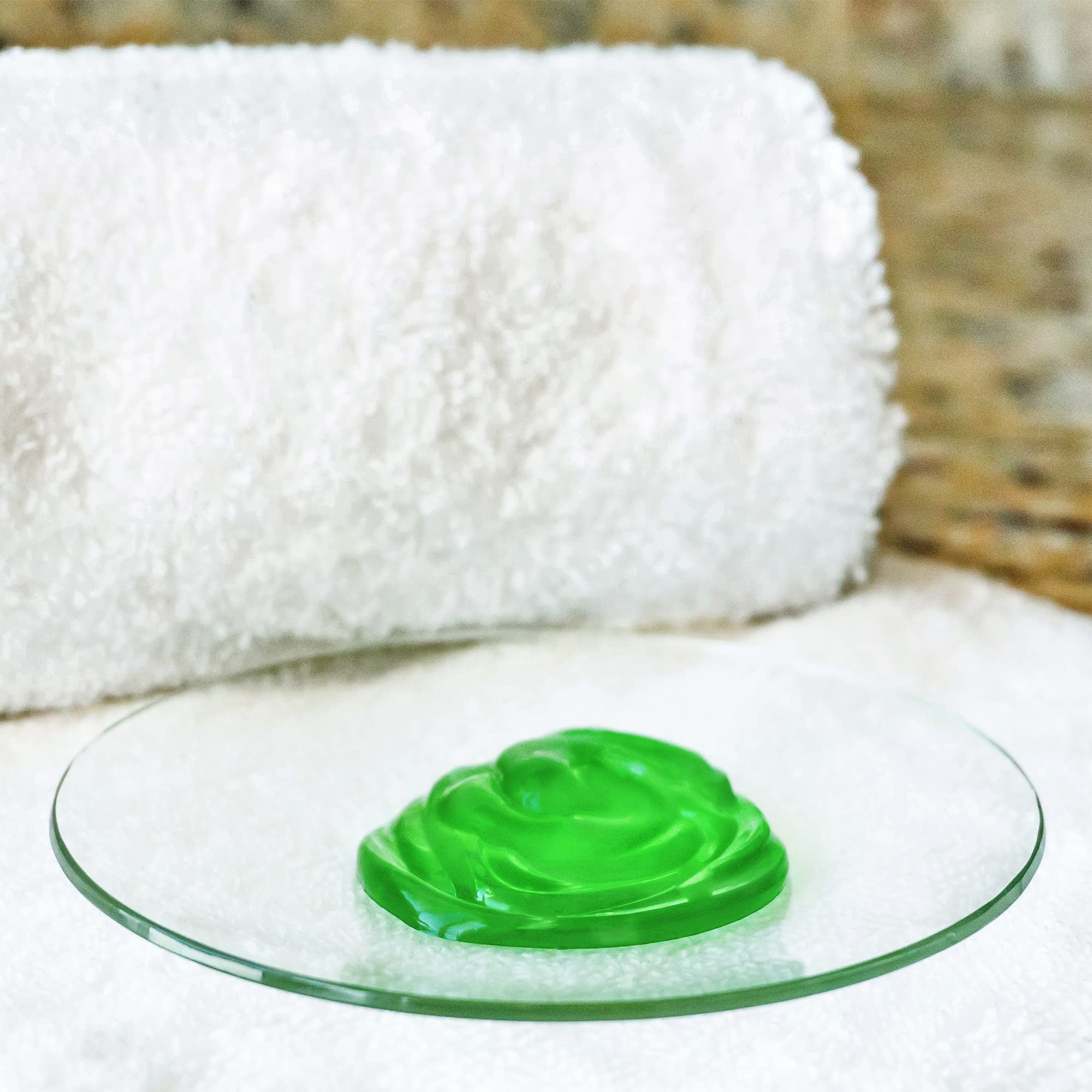 Vitabath Original Spring Green foam bath scene evokes spa-like soak at home.
