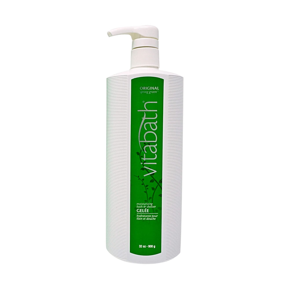 Vitabath Original Spring Green close-up emphasizes skin softness and hydration.
