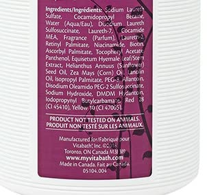 Vitabath Plus Dry Skin foaming gelee bath captures rich lather for spa-like soak.