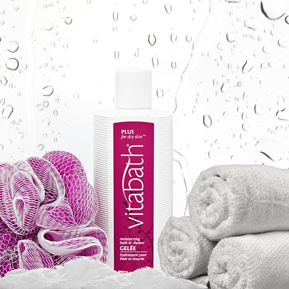 Vitabath Plus floral fragrance image highlights jasmine and violet aroma.