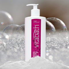 Vitabath Plus ingredients highlight horsetail extract and vitamins for conditioning skin.
