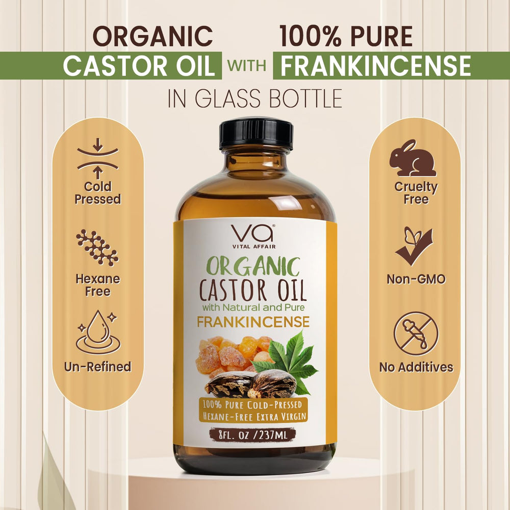 VITAL AFFAIR hexane-free, cold-pressed blend highlighted in close-up ingredient details