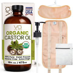 Vital Affair castor oil pack kit bottle for detox routines