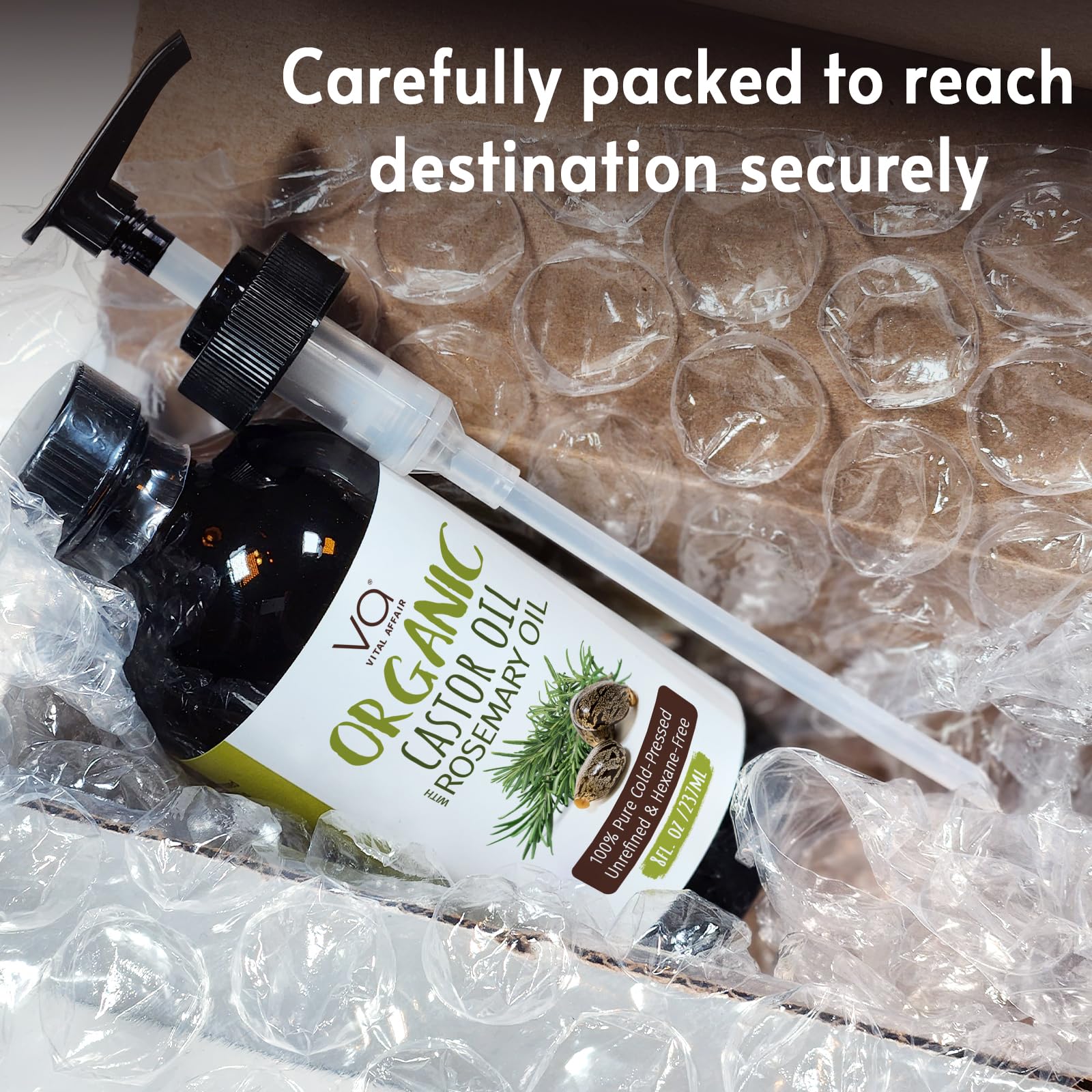 VITAL AFFAIR castor oil rosemary hair-growth emphasis hints at fuller-looking hair potential.