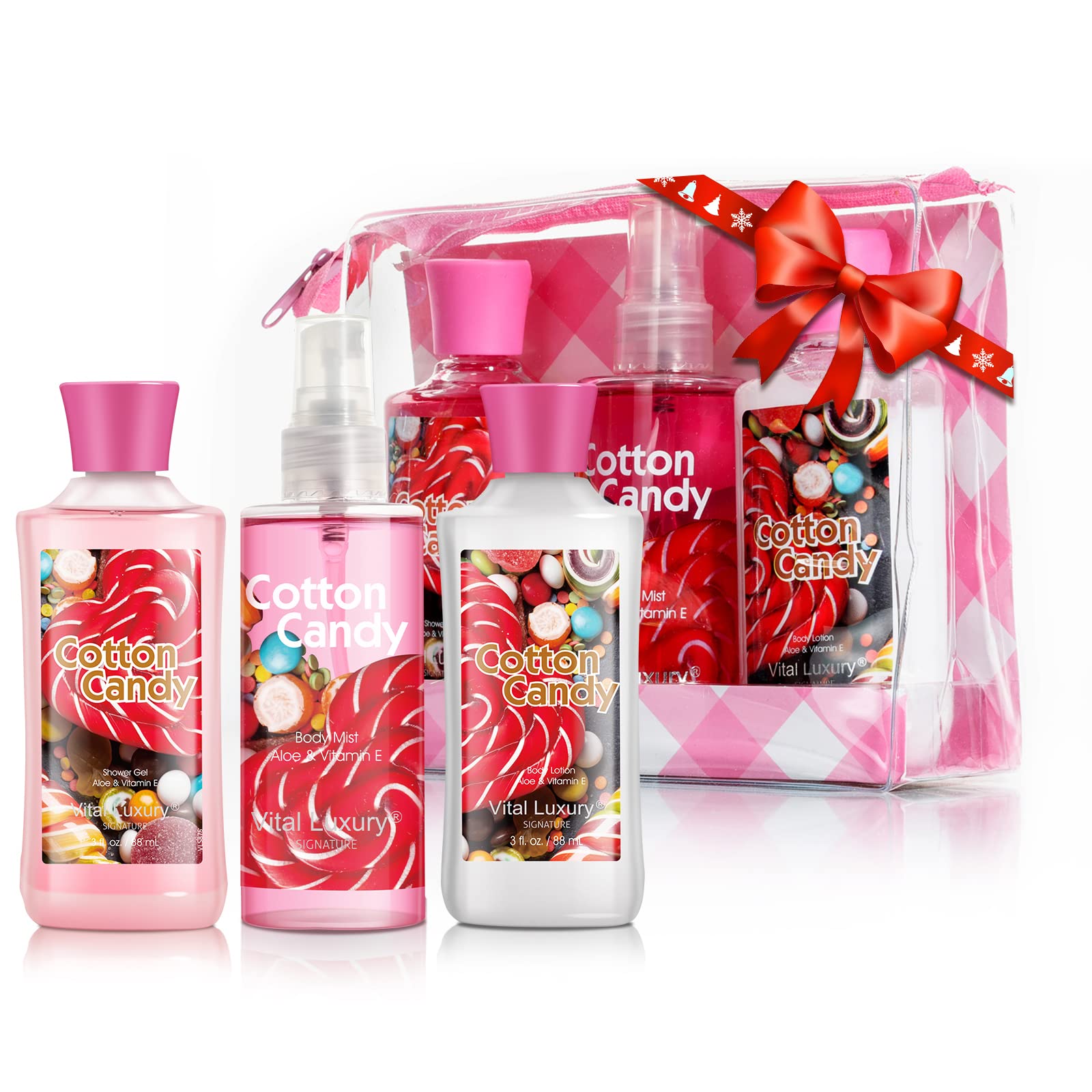 Vital Luxury Cotton Candy body lotion jar offers hydrating daily care.
