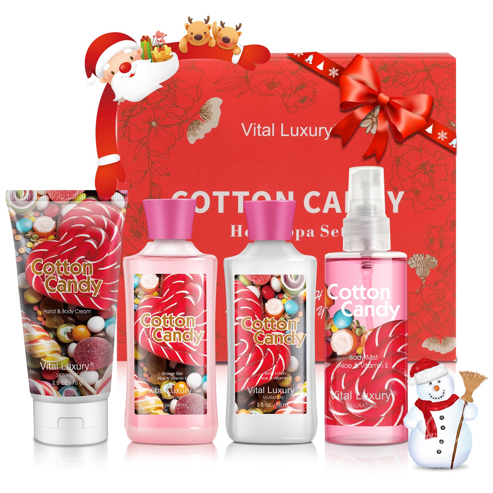 Vital Luxury Cotton Candy kit packaging for a gift-ready spa setup.