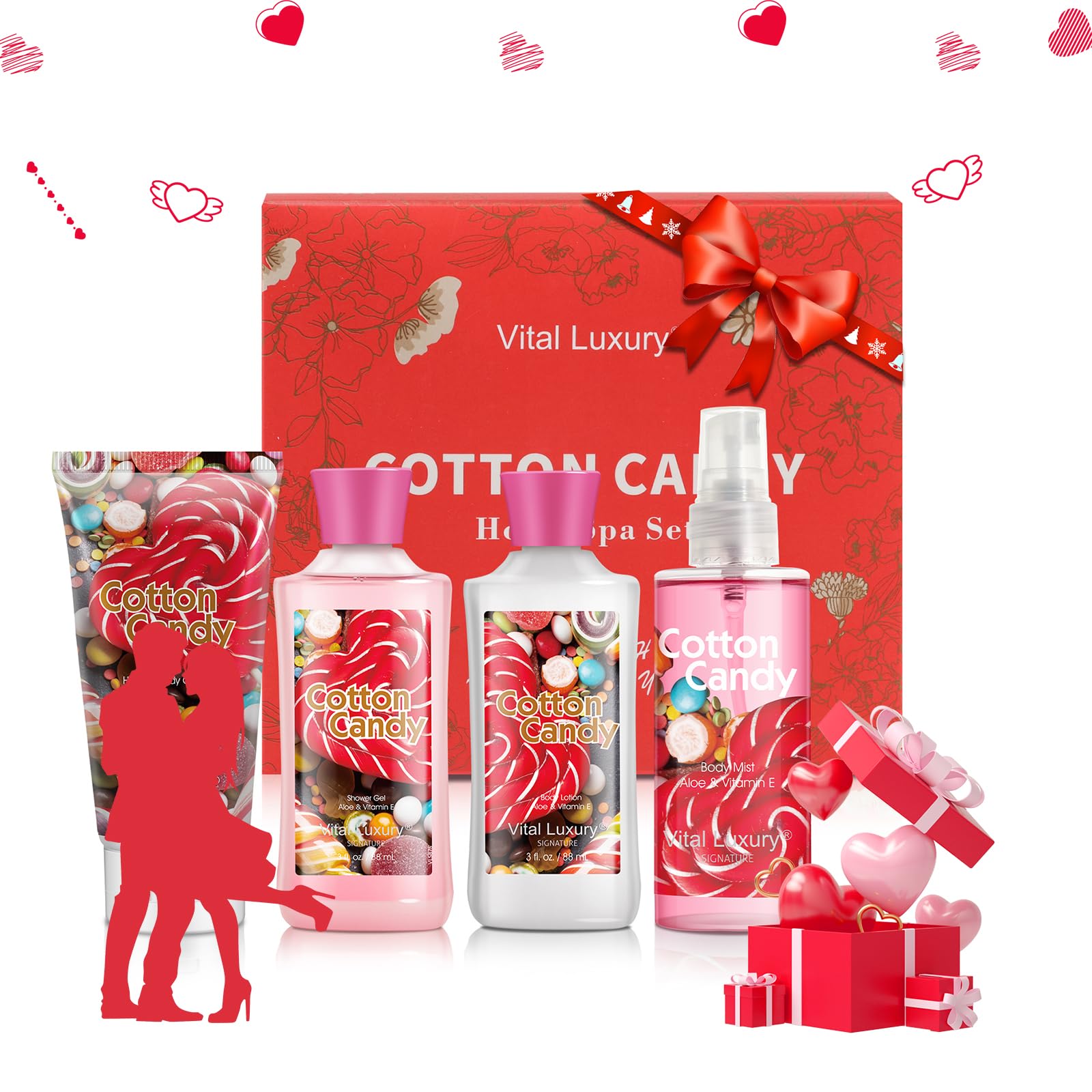 Vital Luxury Cotton Candy packaging close-up shows soft fragrance notes.