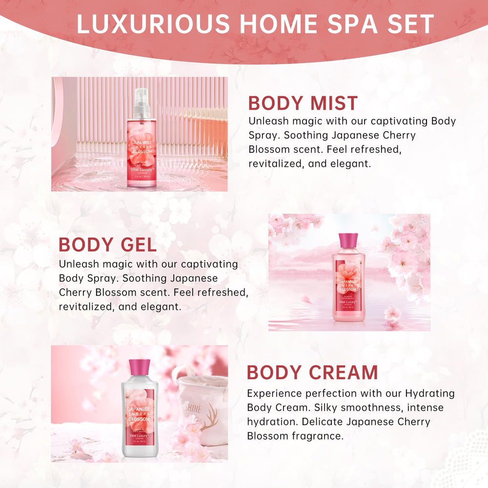 Vital Luxury fragrance mist spray capturing lasting Japanese Cherry Blossom aroma