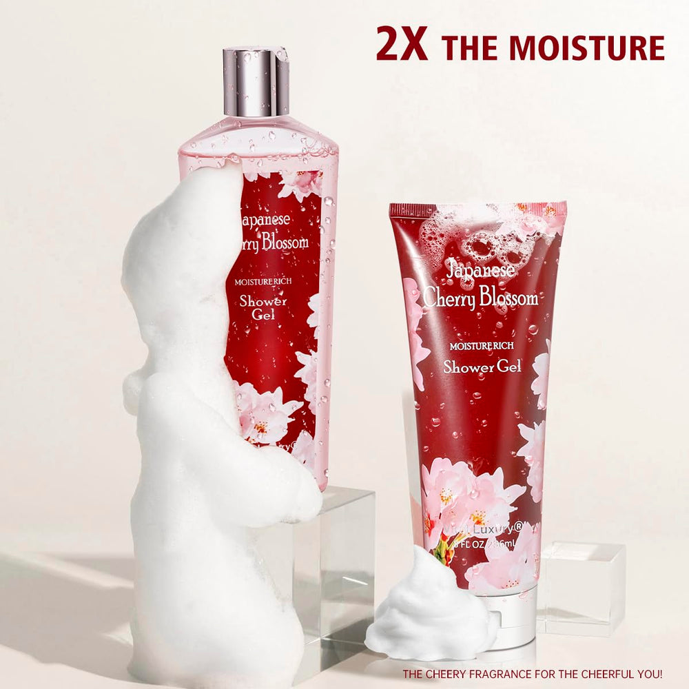 Vital Luxury Japanese Cherry Blossom set packaging ready for gifting