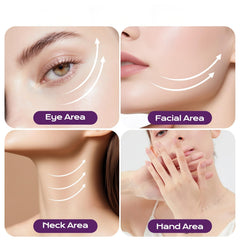 VITALIQ Calcium Balm face and neck application demonstrates light, non-greasy absorption.